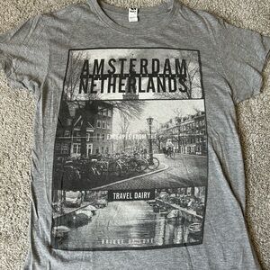 Gray Amsterdam Graphic Tee